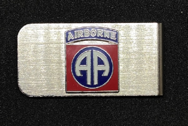 Clay's Military 82nd Airborne Division Metal Money Clip – USA Made, Silver