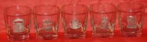 82d Airborne Division Rocks Glass with Pewter Crest