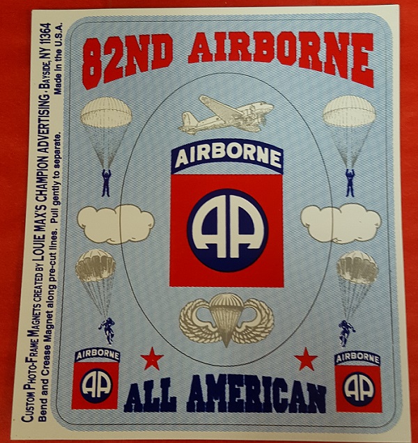 Red, White, and Blue Ribbon Magnet - 82nd Airborne Division Museum