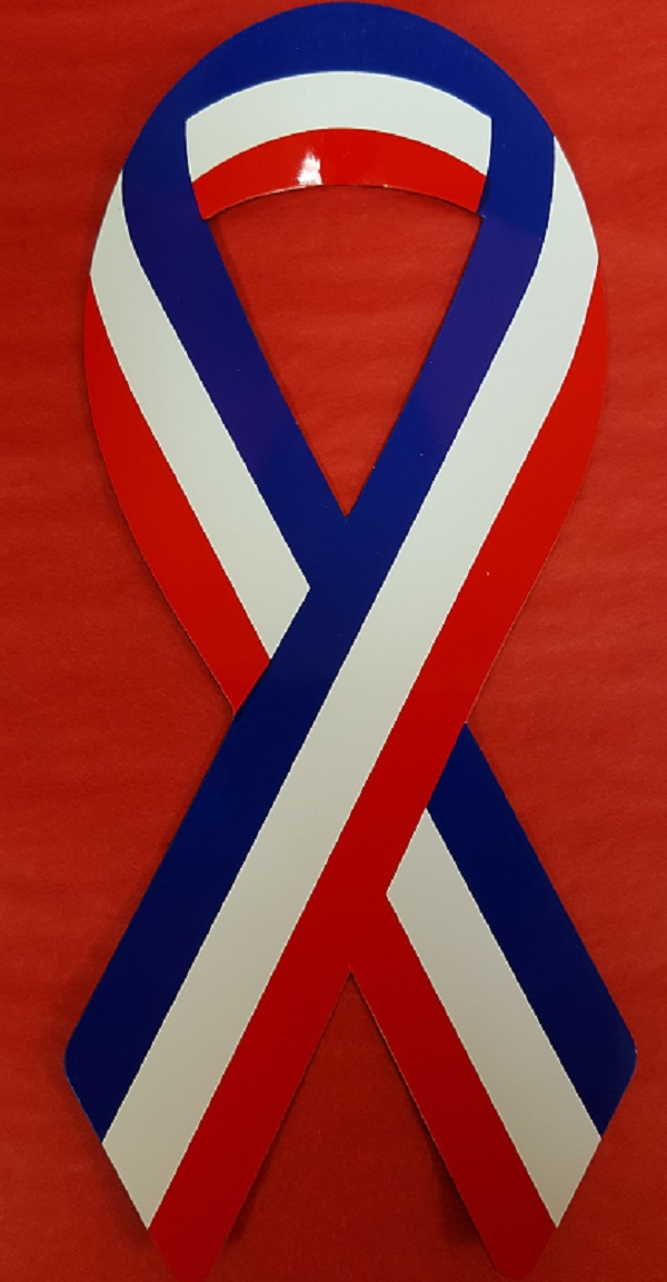 Red, White, and Blue Ribbon Magnet - 82nd Airborne Division Museum