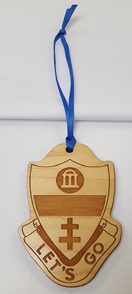 Wooden 325th Holiday Ornament