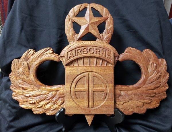 Wooden Plaques Master Wings with 82D Patch