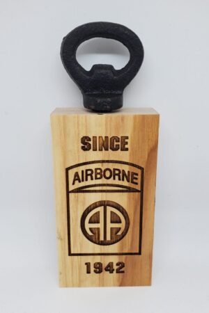 82nd MAGNETIC WOOD BOTTLE OPENER