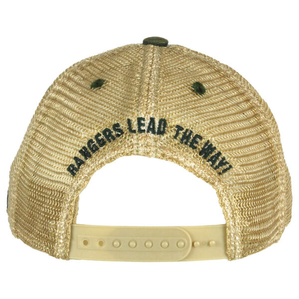 US Army Ranger Tab Vintage Trucker Hat Color | Olive Green - Image 5