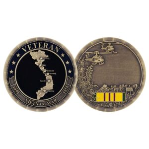 Vietnam War Veteran Map Challenge Coin