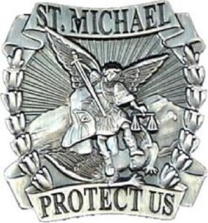 "Saint Michael Protect Us" Pin