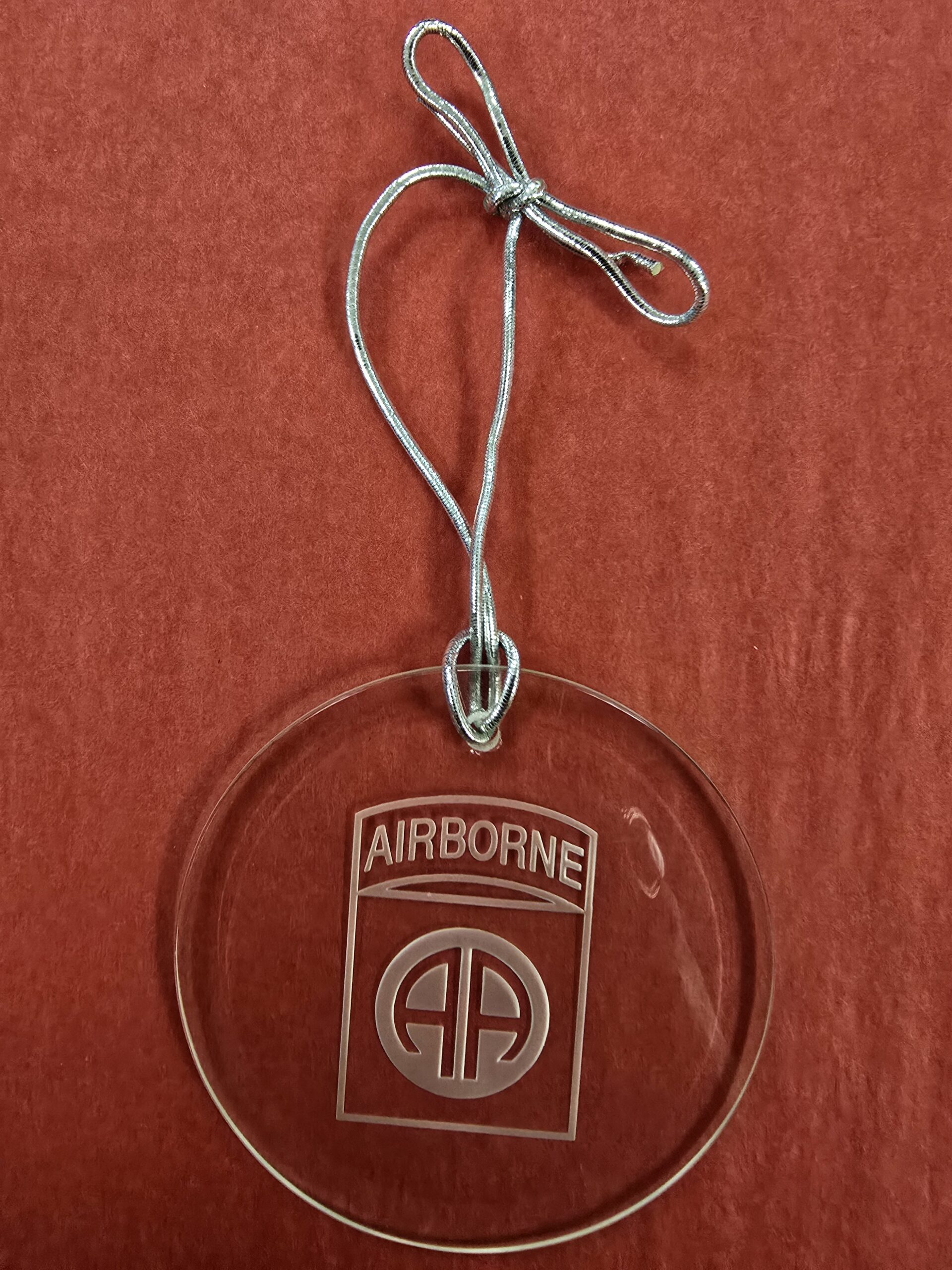 82ND ABN CLEAR ORNAMENT