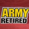 ARMY RETIRED DECAL