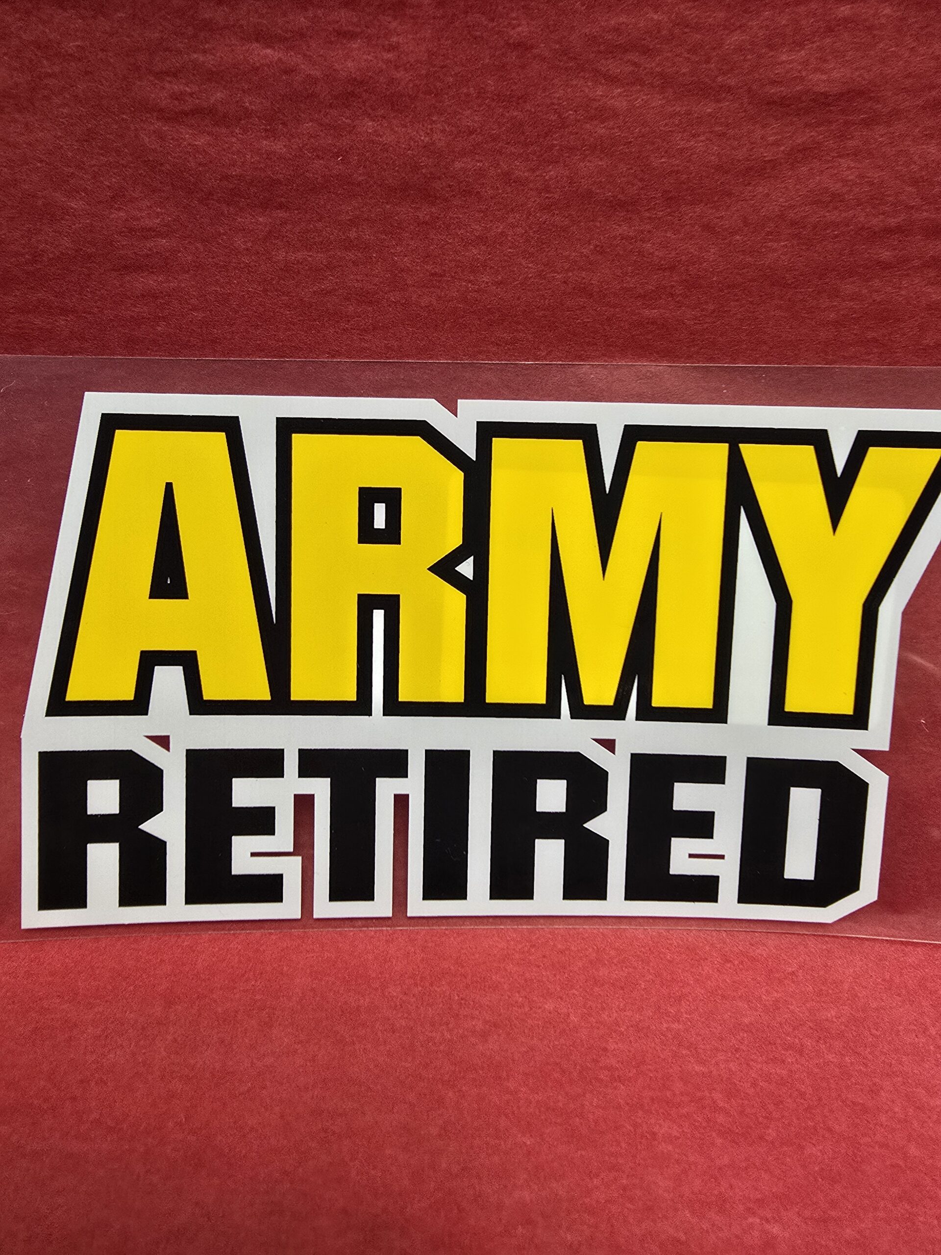 ARMY RETIRED DECAL