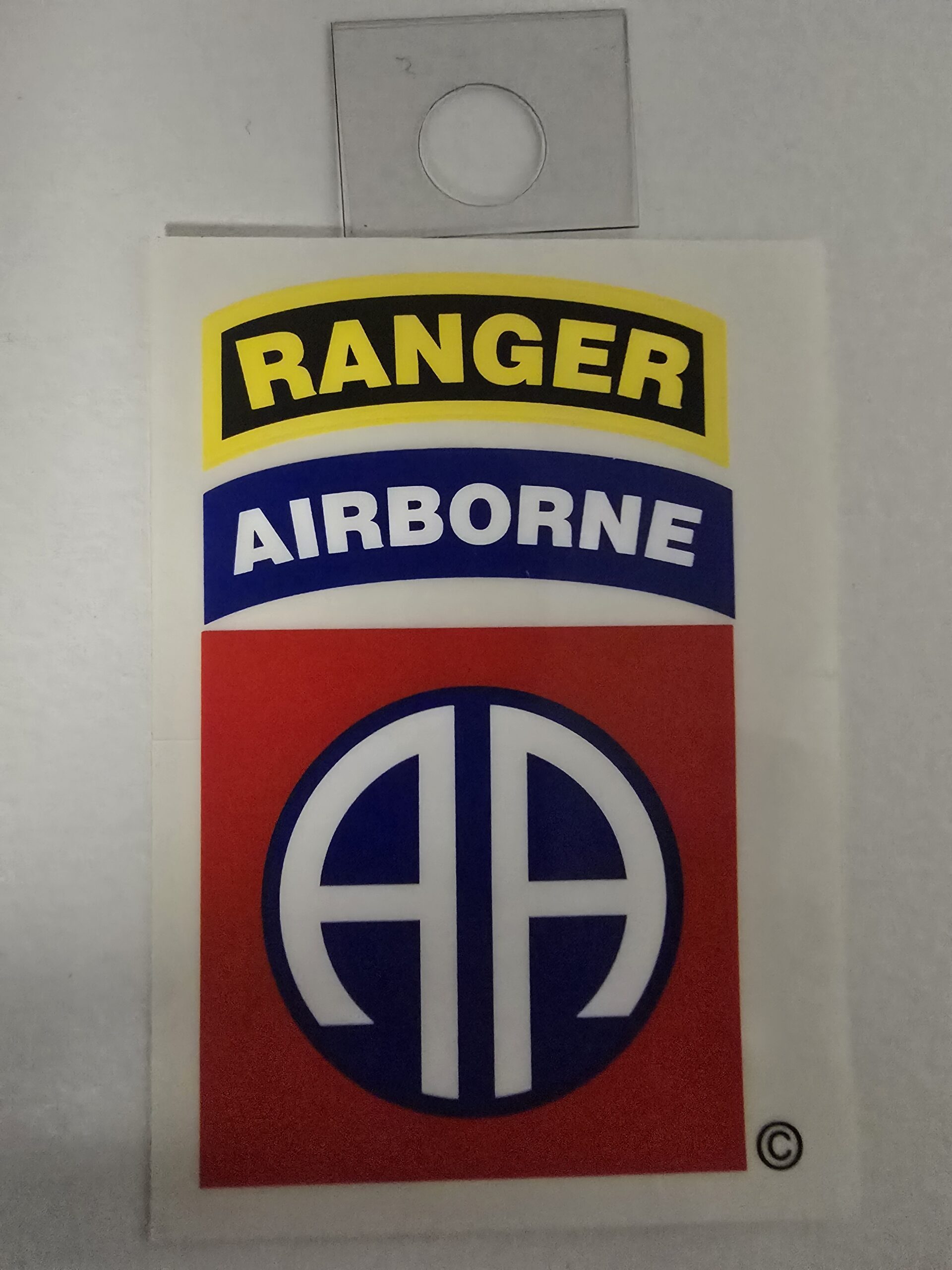 82ND ABN DIV / RANGER TAB DECAL